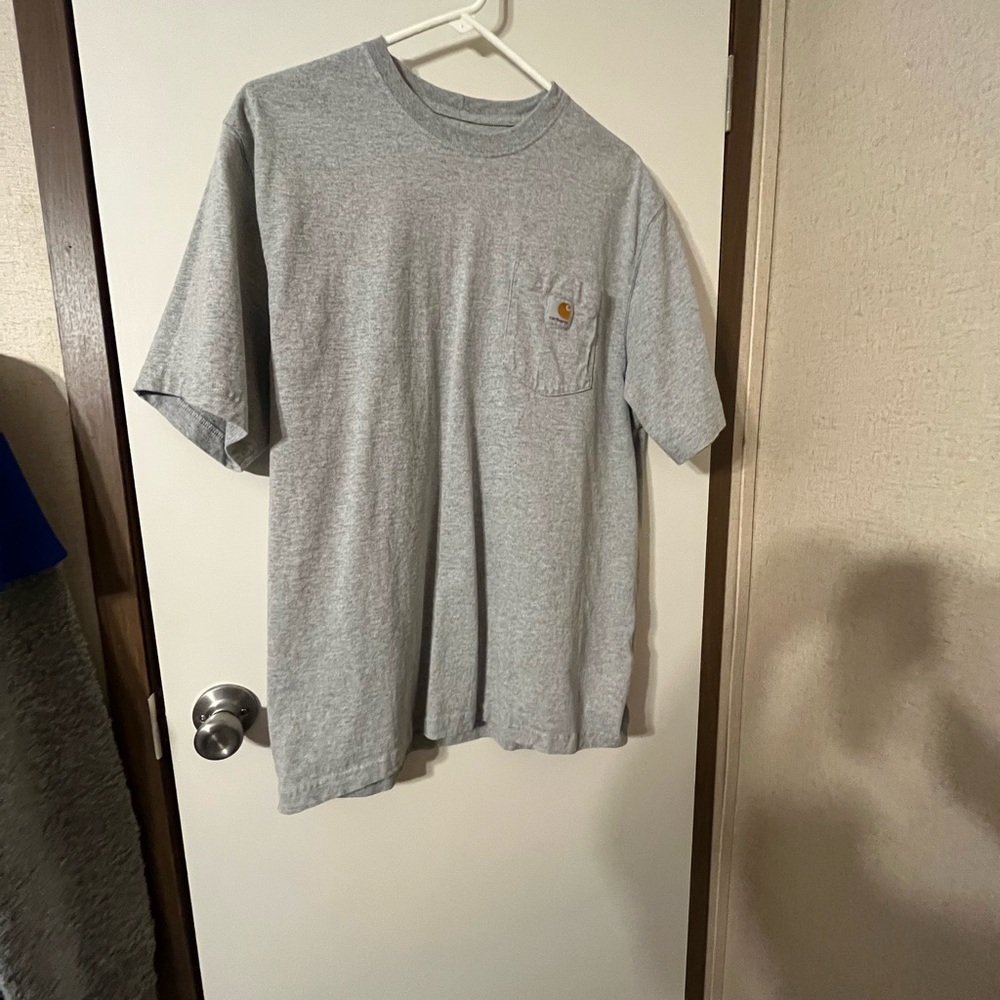 Grey carhartt short sleeve tee L